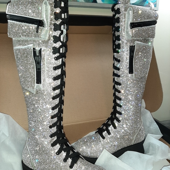 bling combat boots